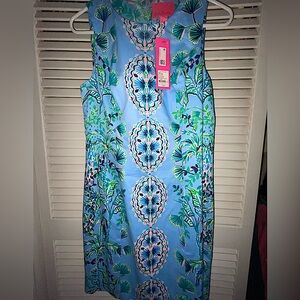 NWT LILLY PULITZER size 4 (tag says size 2) beautiful Mika Stretch Shift dress